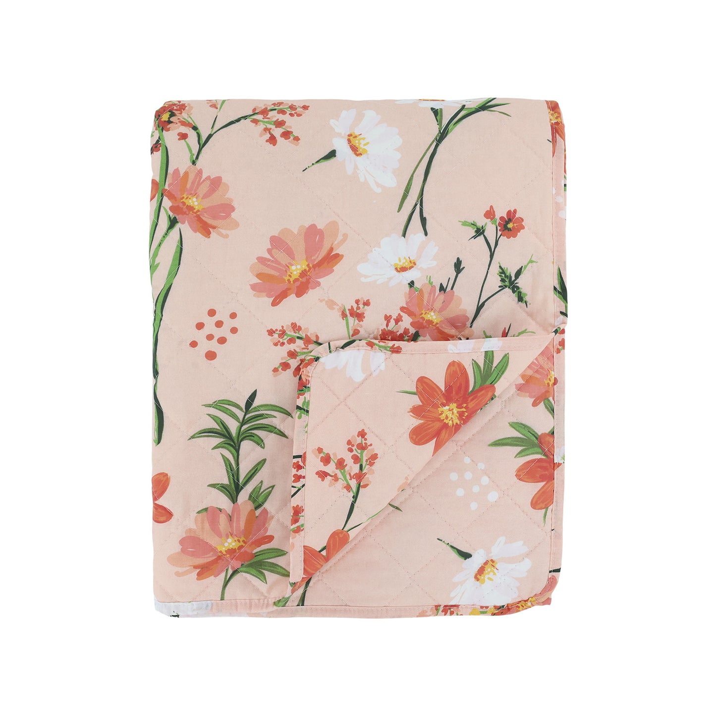 Nap blanket Aix quilted floral rose Chic Antique
