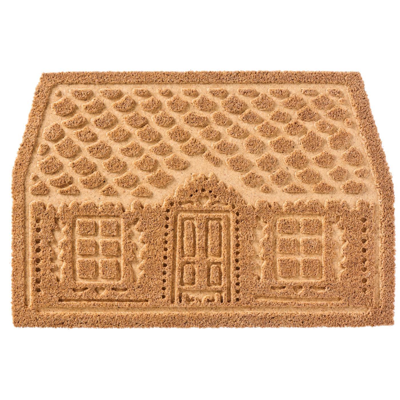 Kynnysmatto kookoskuitua joulutalo