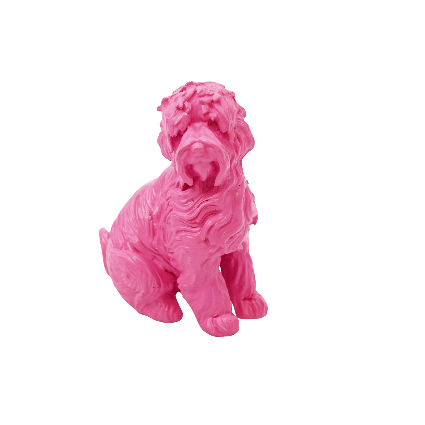 Labradoodle decoration, pink - 10.5x5x9cm