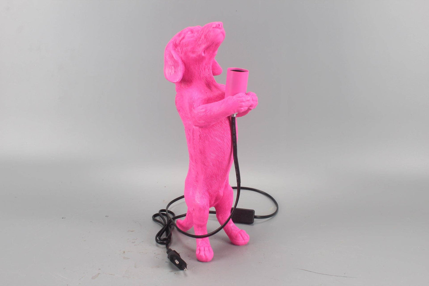Dachshund lamp, pink - 10x15x38cm