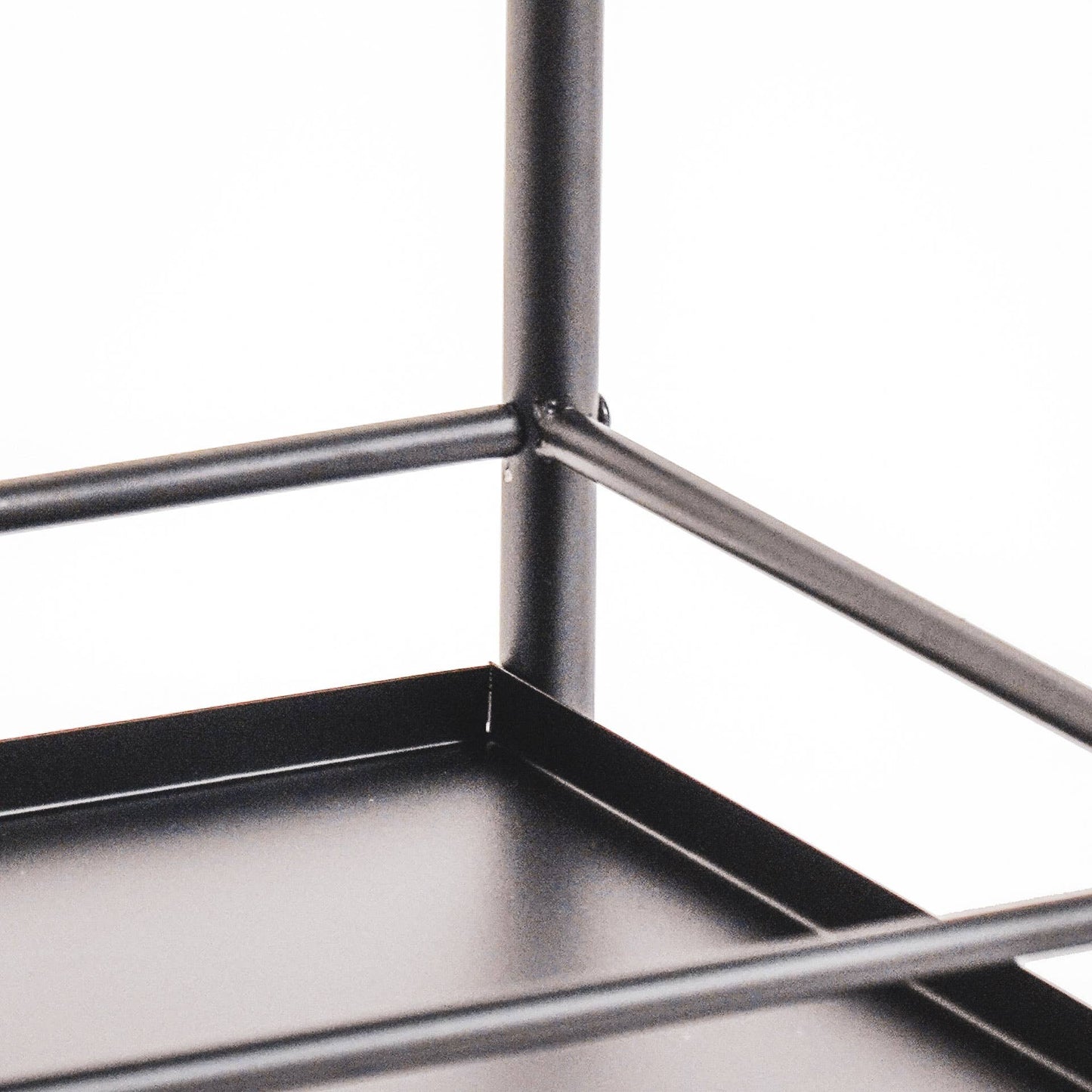 Serving trolley, metal, black - 60x30x66.5cm