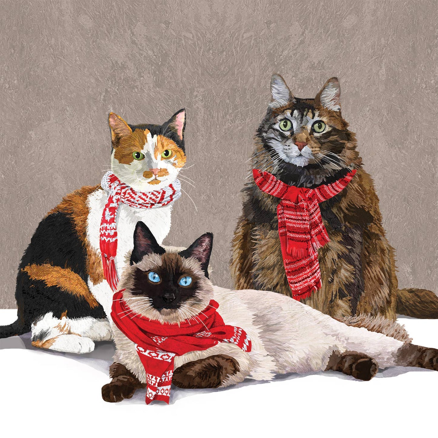 Scarf Cats Paperiservetti 25x25