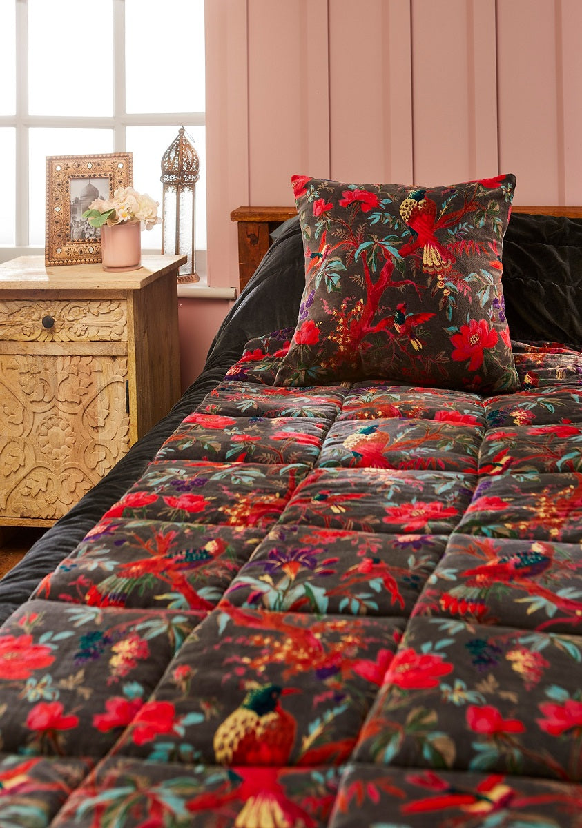 Bedspread Bird of Paradise Beige/Olive