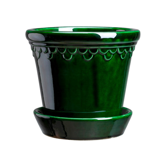 Copenhagen ruukku lasitettu Emerald Green 14 cm