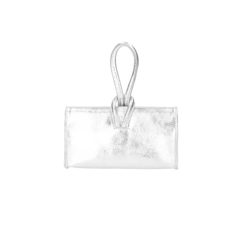 Leather bag silver MOSA