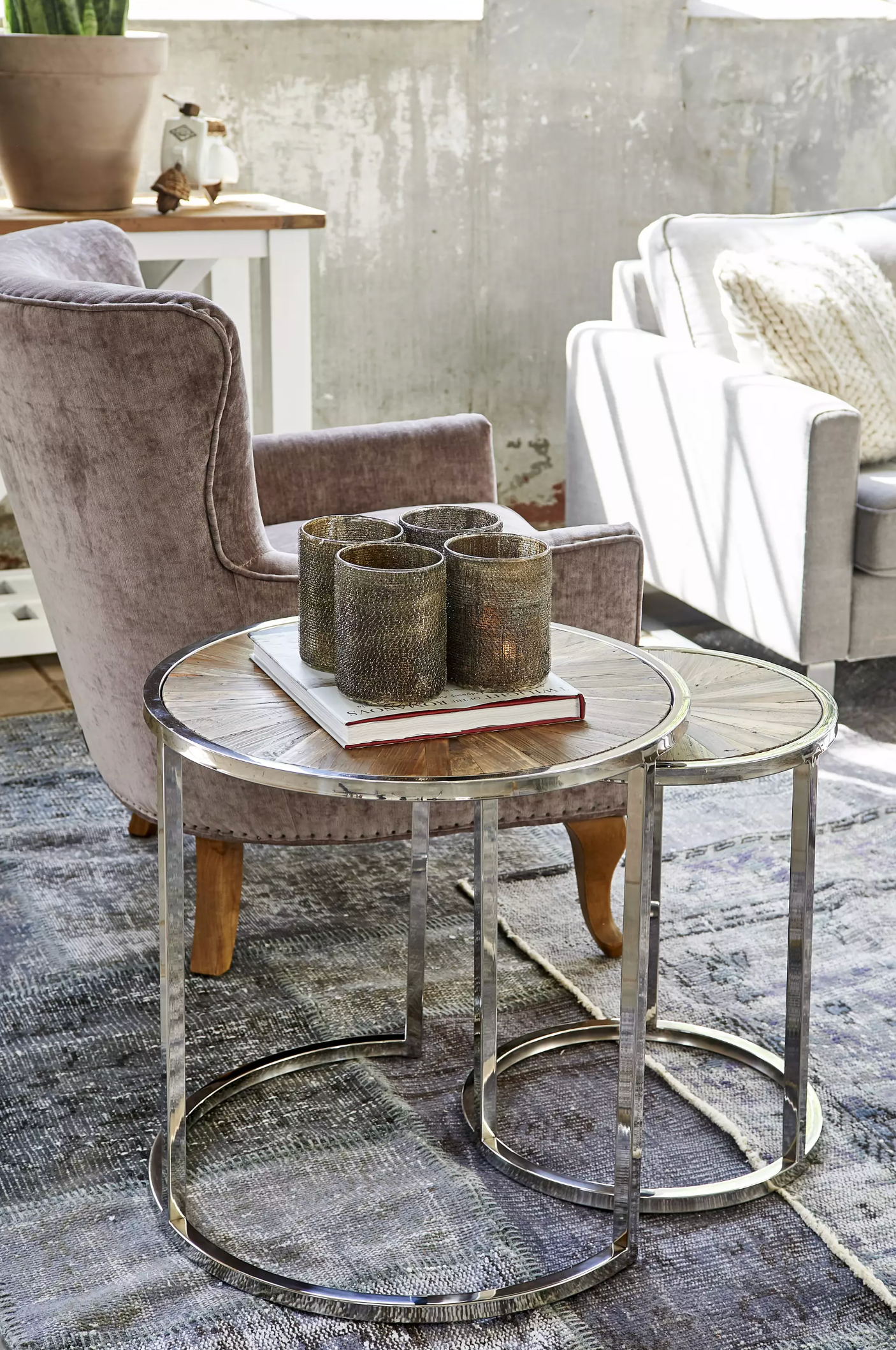 Greenwich End Table set/ 2 Riviera Maison