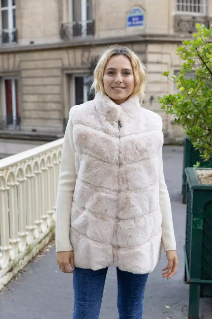 Faux fur vest