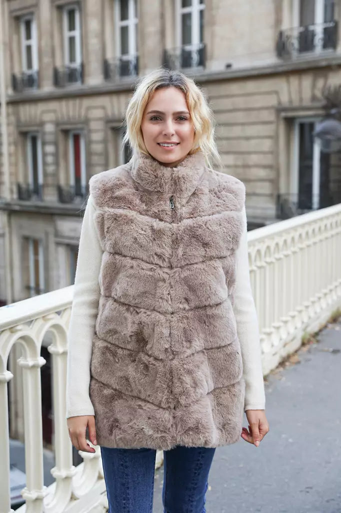 Faux fur vest