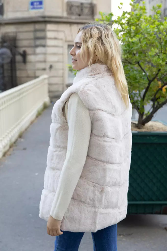 Faux fur vest