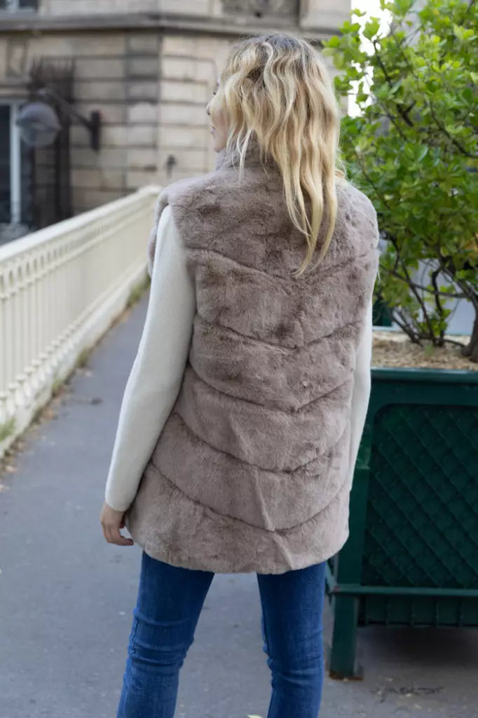 Faux fur vest