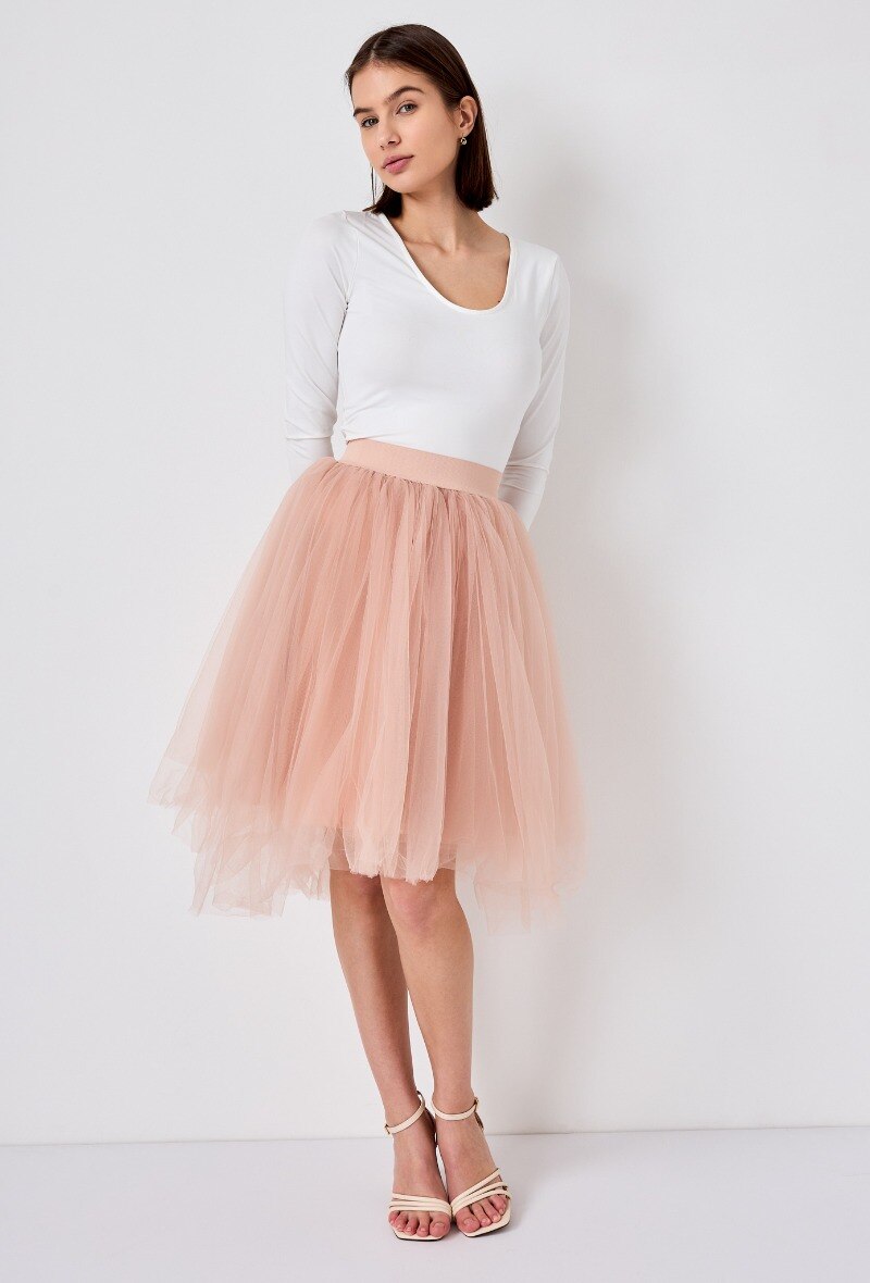 Tulle skirt Black short