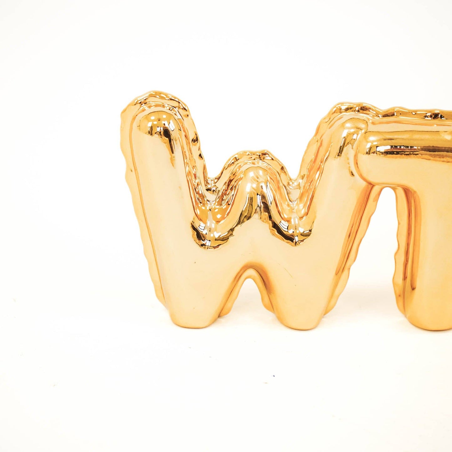 Balloon decoration 'WTF!' - 25x3.5x10cm - Gold