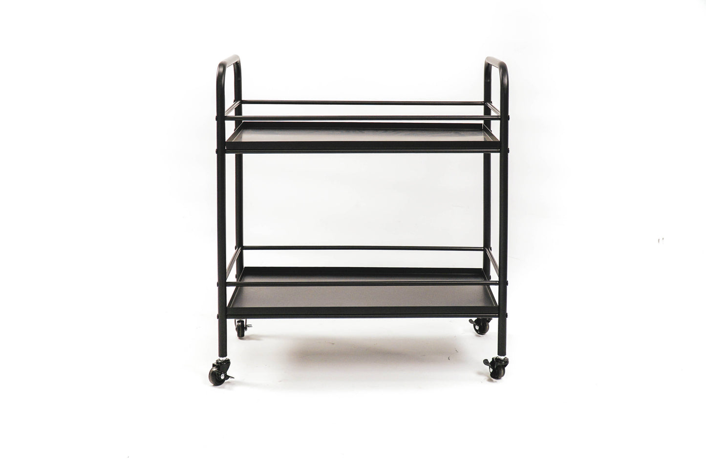 Serving trolley, metal, black - 60x30x66.5cm