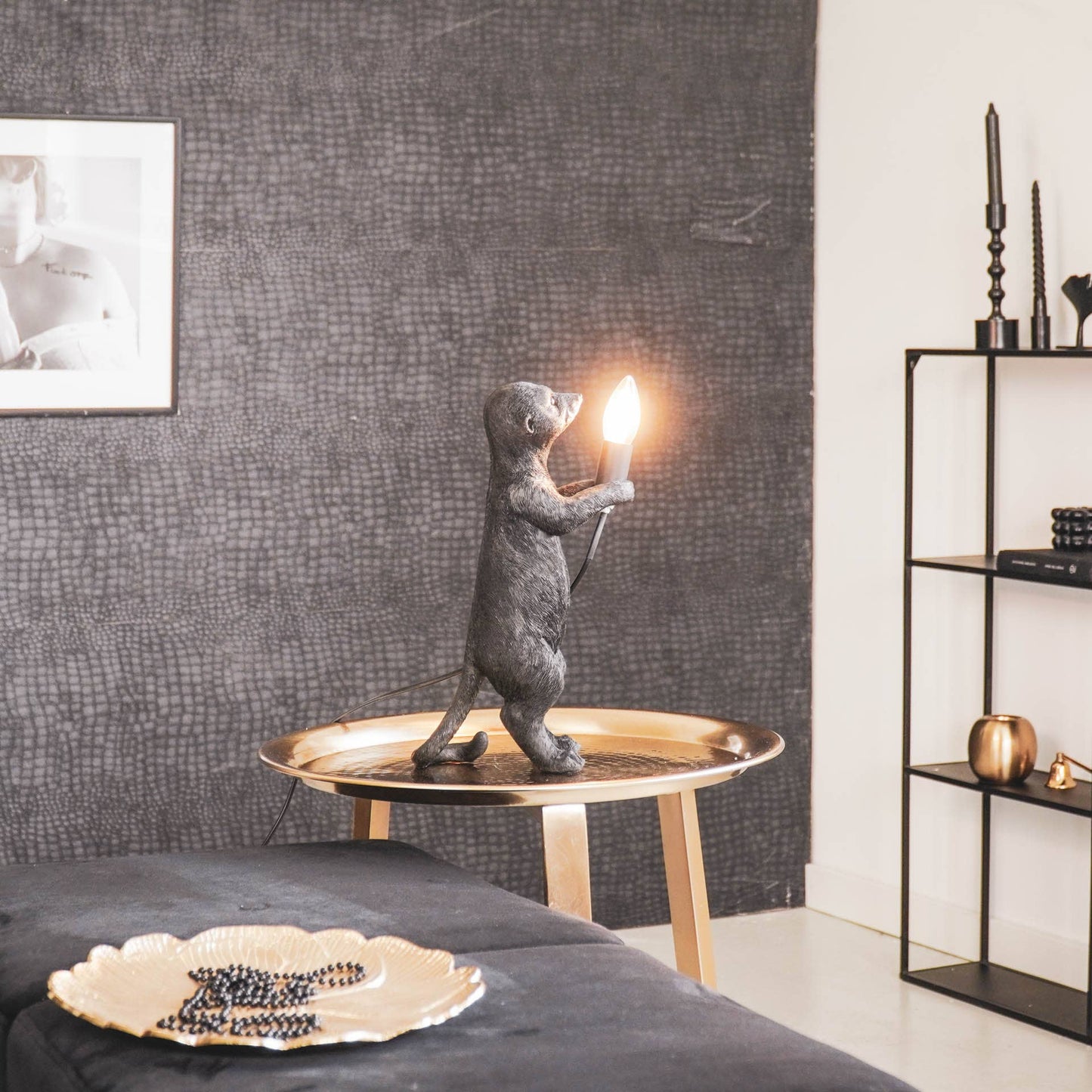 Mongoose lamp black