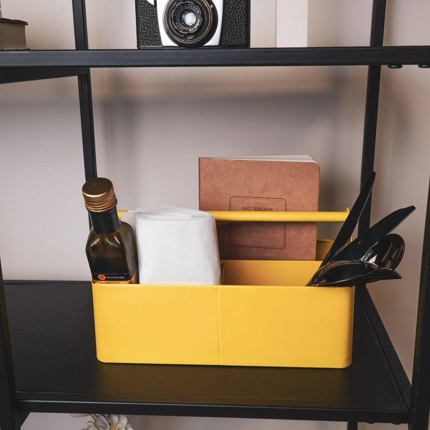 Storage Box, metal, yellow - 30x17x17cm