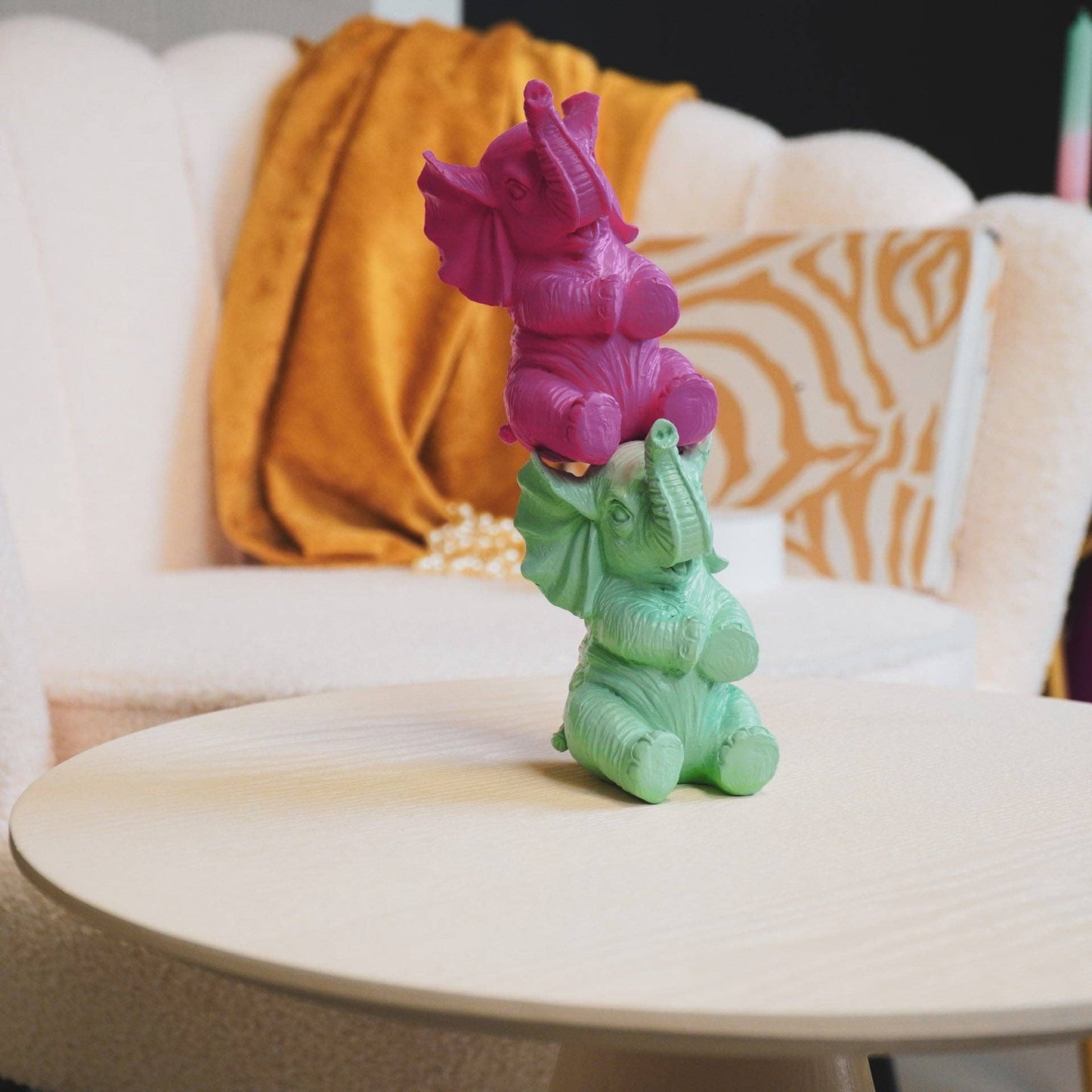 Elephant decoration, Pink - 7x7x11cm