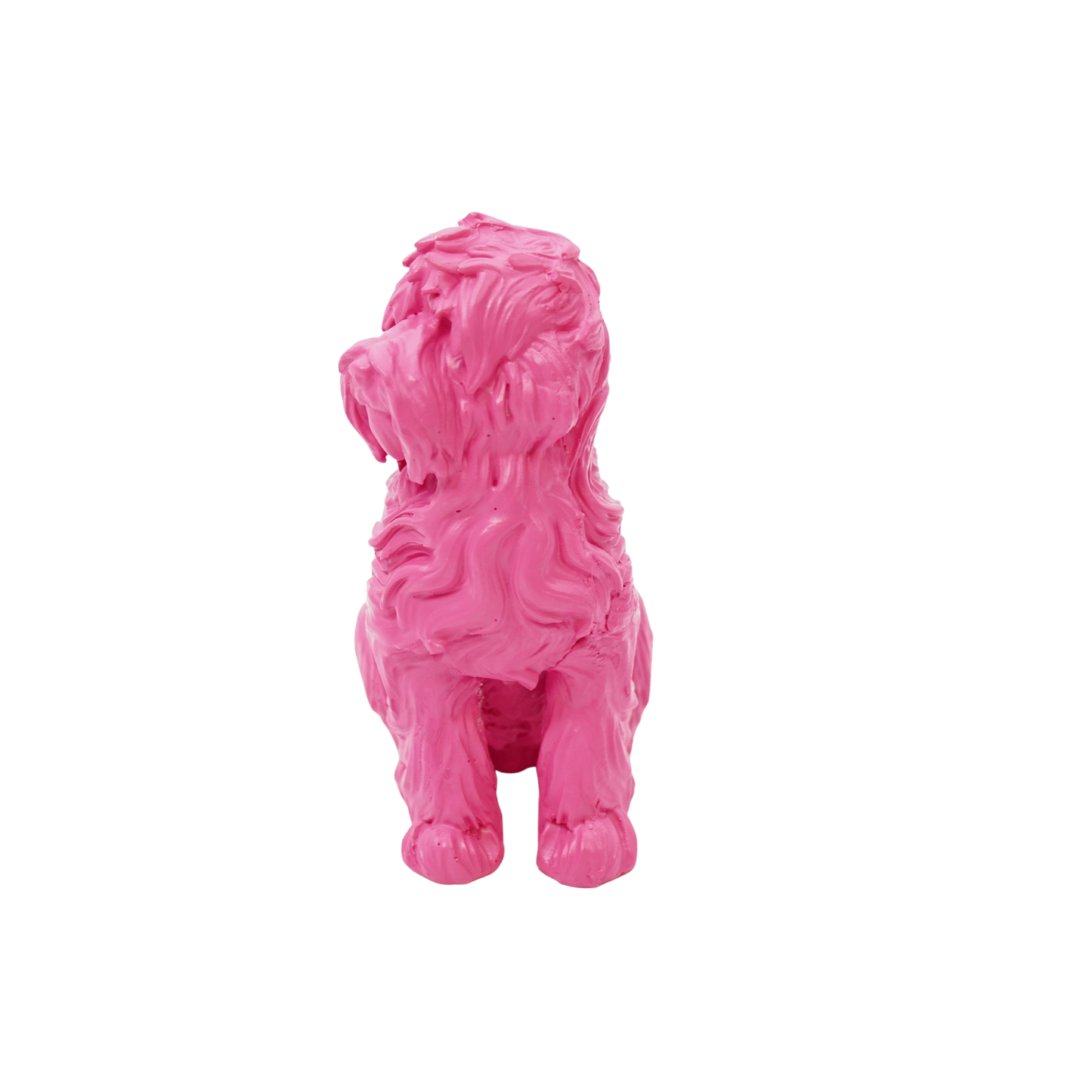 Labradoodle decoration, pink - 10.5x5x9cm