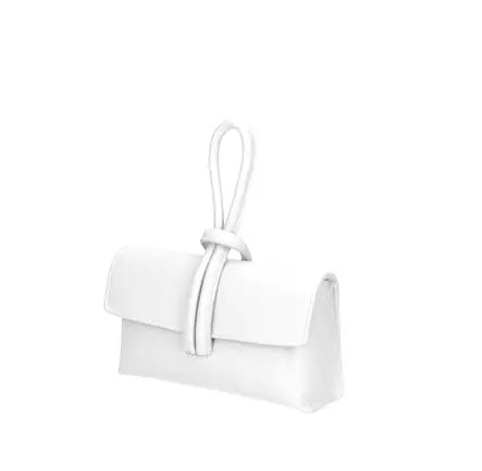 Leather handbag White MOSA