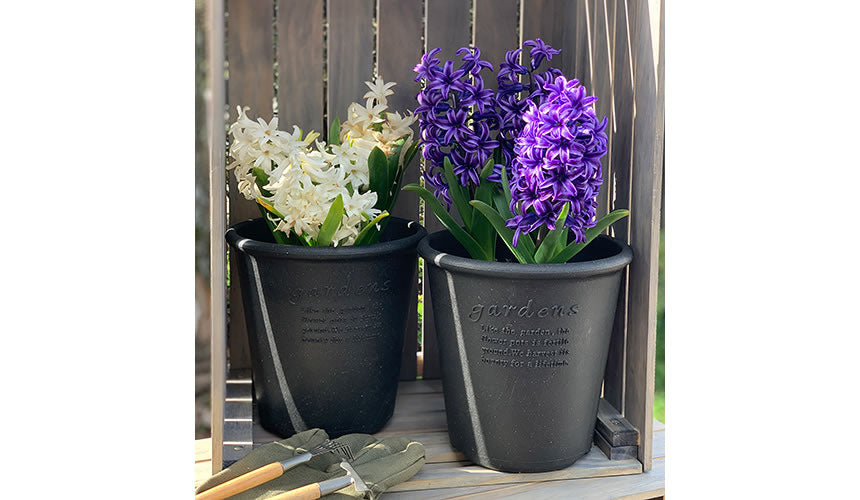 Kukkaruukku Eco musta 12cm Hachiman