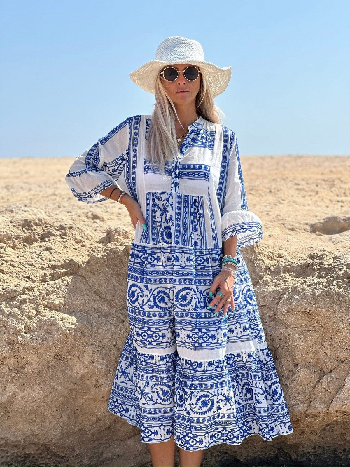 Mekko Boho sininen