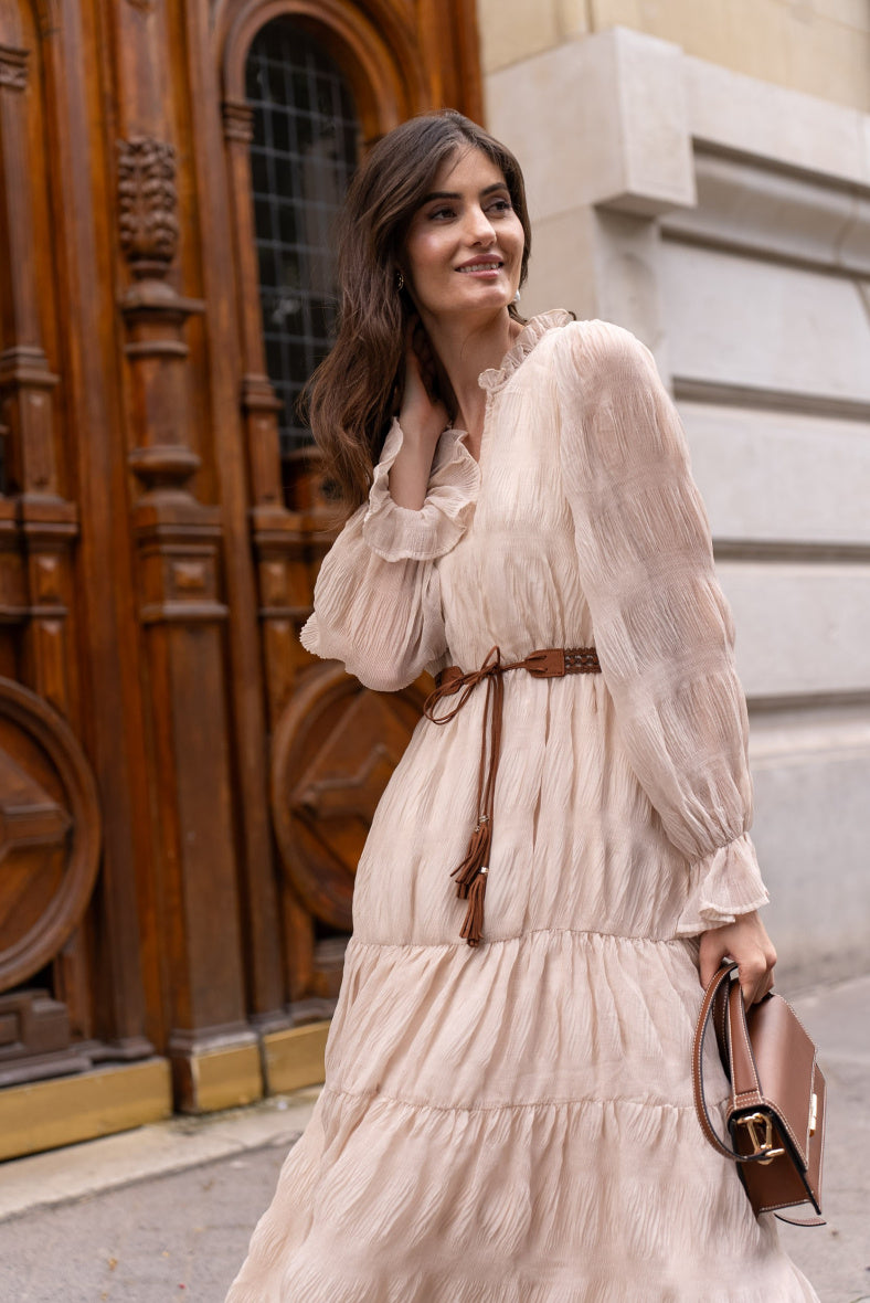 Simone mekko Taupe