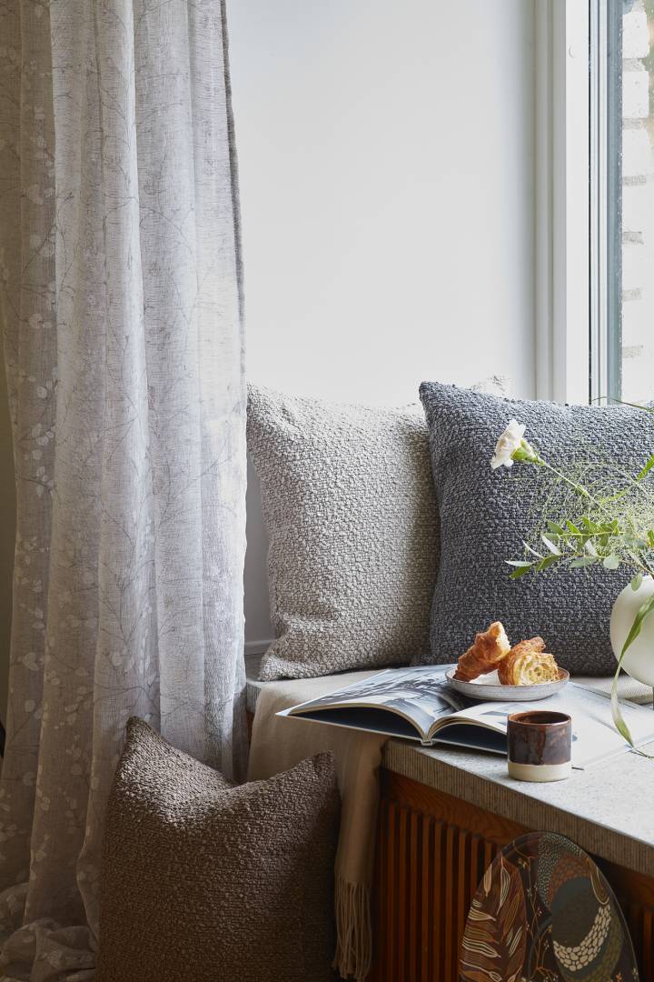 Linen cushion cover Calvi white 45x45cm Haomy