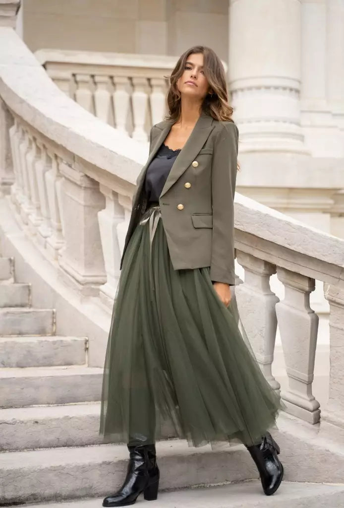 Tulle skirt Khaki