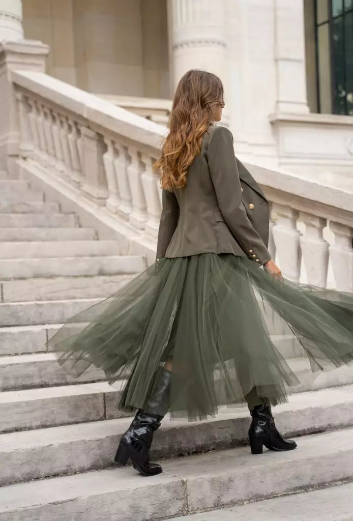 Tulle skirt Khaki