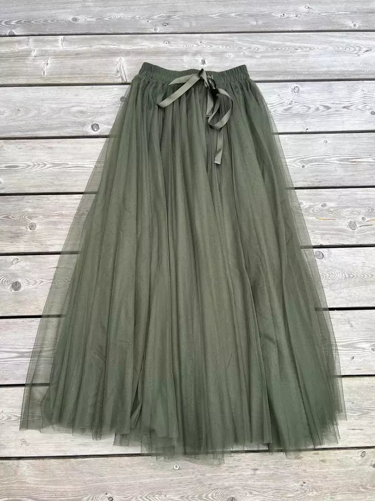 Tulle skirt Khaki