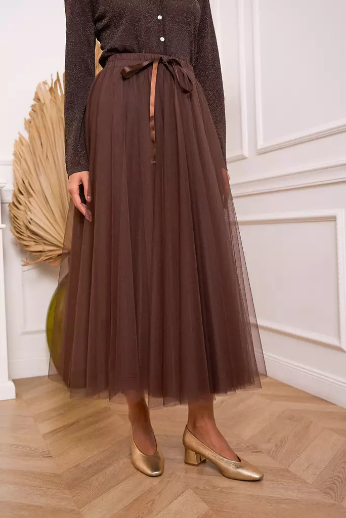 Tulle Skirt Brown