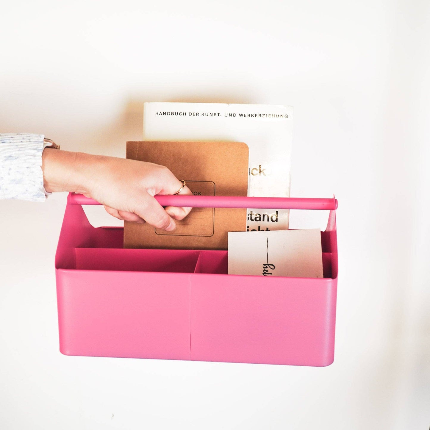 Storage Box, metal, pink - 30x17x17cm