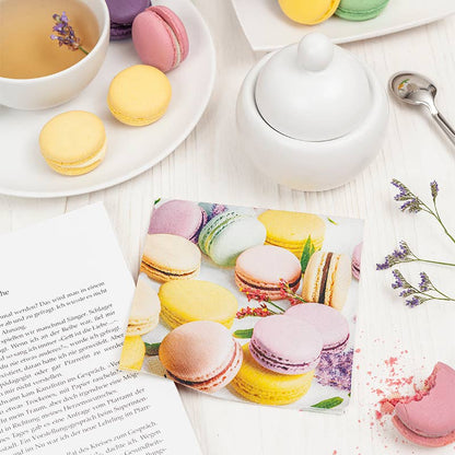 Macarons kahviservetti 25x25 cm