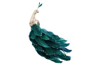 Riikinkukko klipsi vihreä glitter