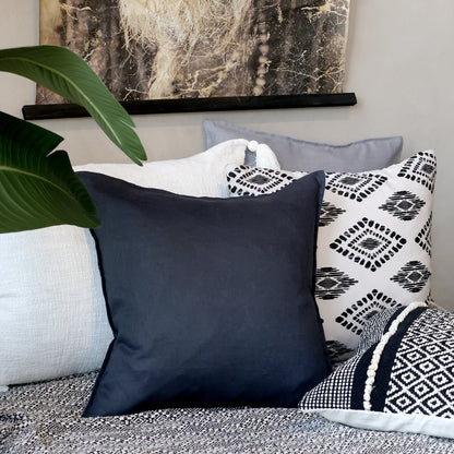 Aix cushion cover linen Navy Chic Antique