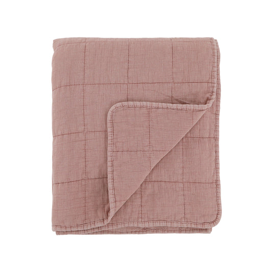 Quilted nap blanket Vintage pink Chic Antique