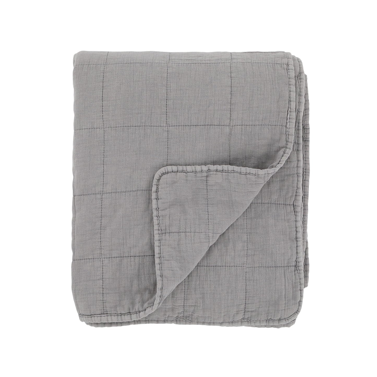 Quilted quilt Vintage French gray Chic Antique