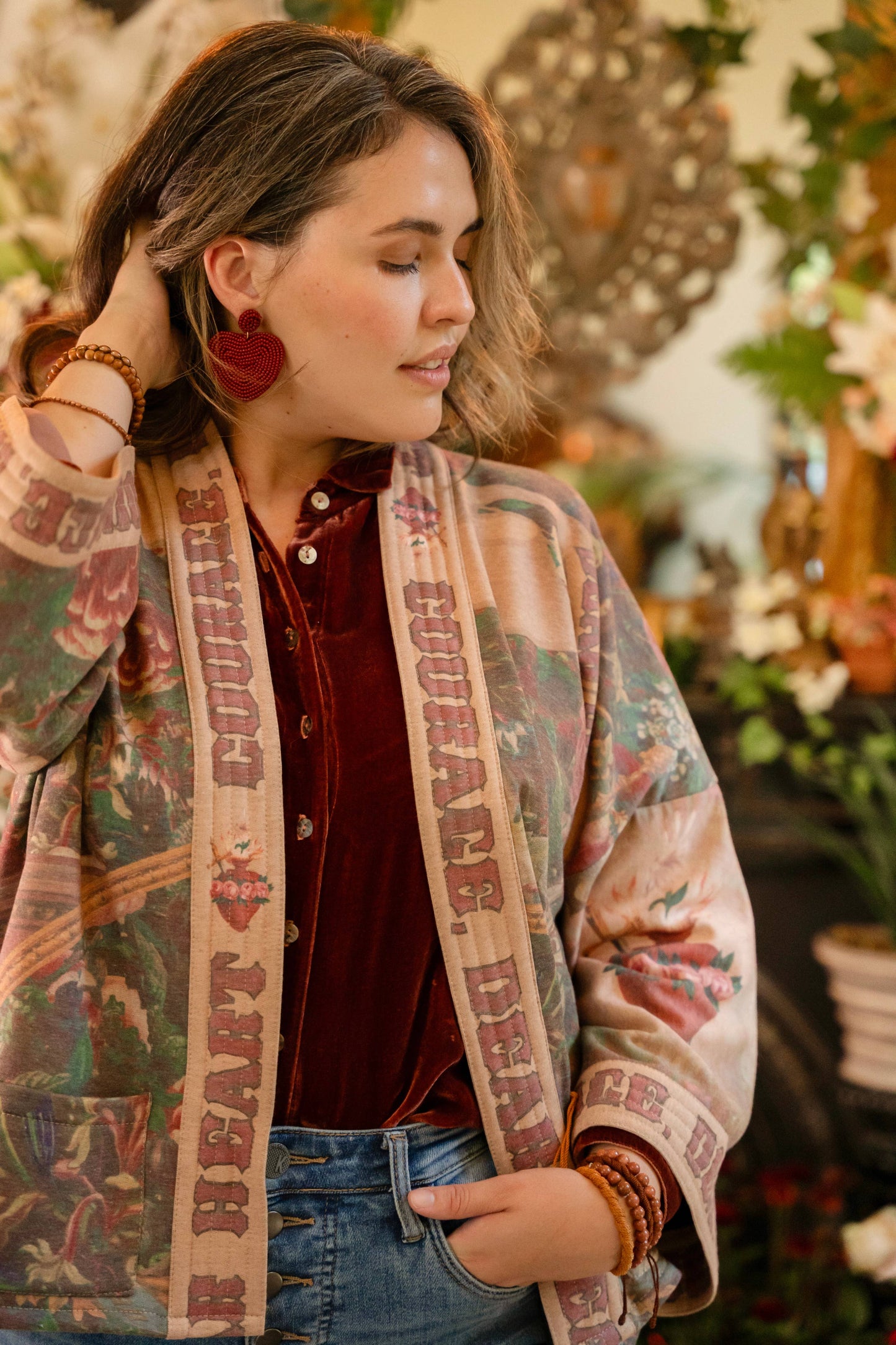 Courage, Dear Heart Fleece Kimono