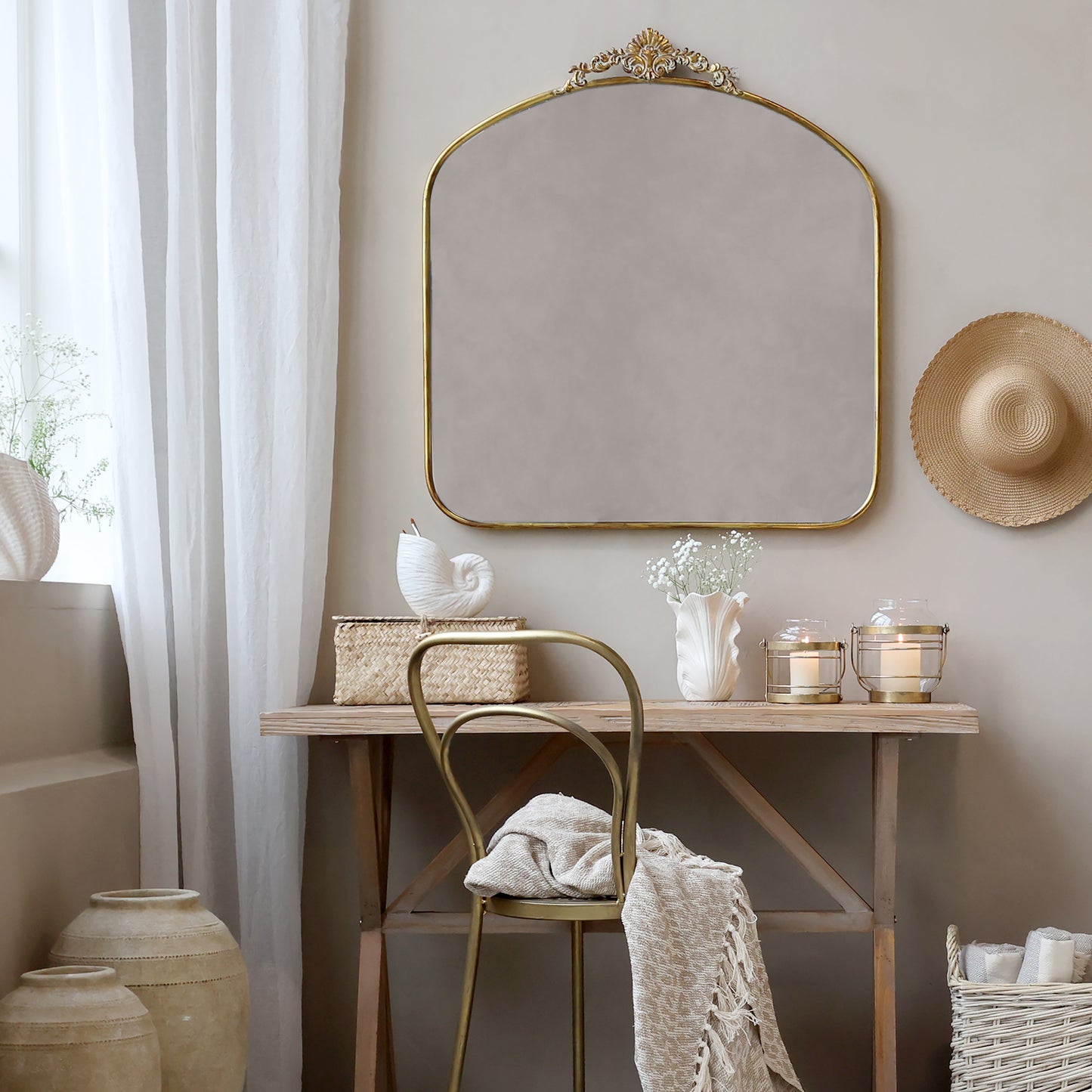 Peili antiikki messinki Chic Antique