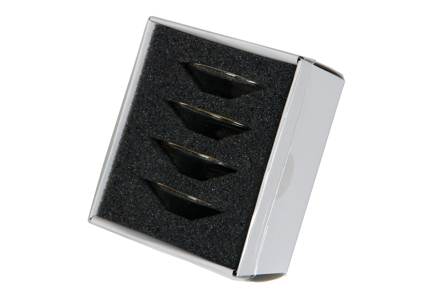 Kynttilämansetti kirkas hopea reunalla 4 kpl