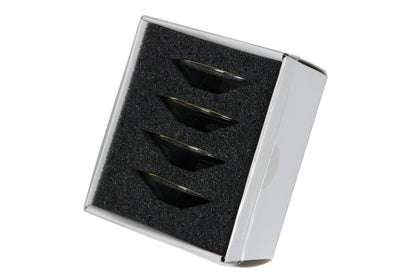 Kynttilämansetti kirkas hopea reunalla 4 kpl