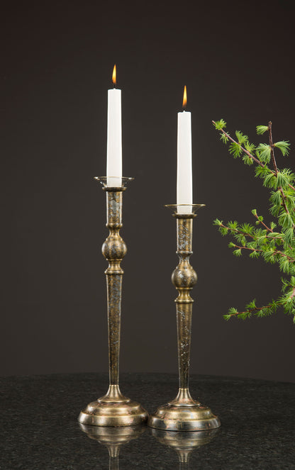 Kynttilämansetti kirkas hopea reunalla 4 kpl