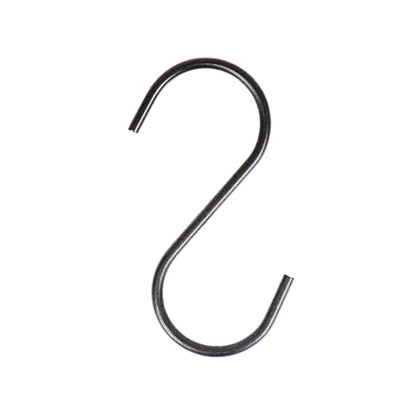 S-hook 6 pcs black - 11x6x1cm