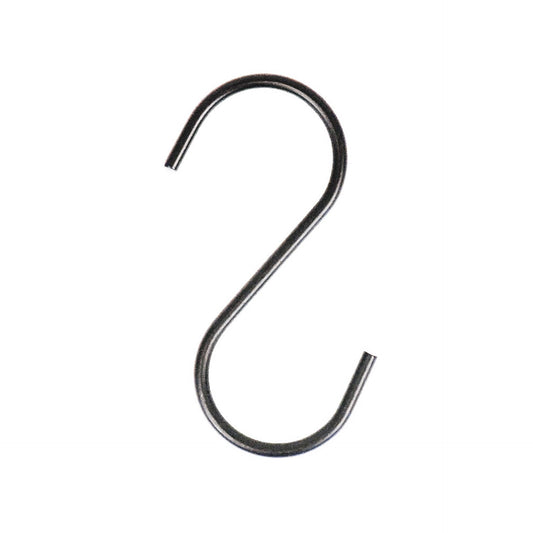 S-hook 6 pcs black - 11x6x1cm