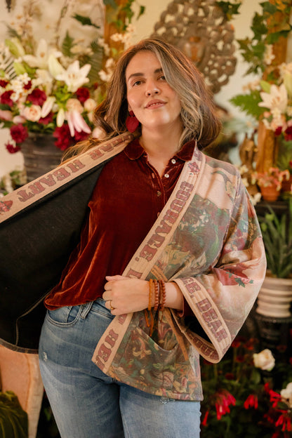 Courage, Dear Heart Fleece Kimono