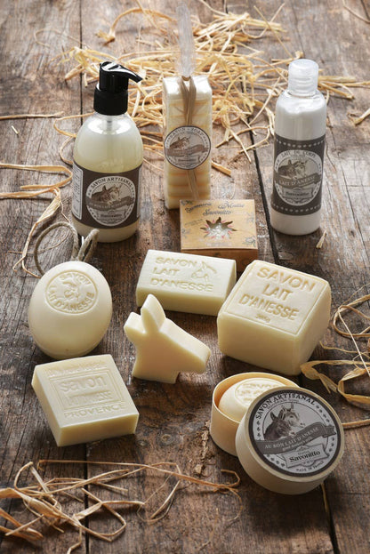 Donkey milk bar soap in a wooden box 100g