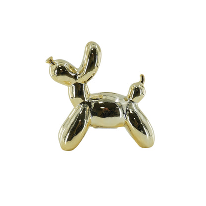 Balloon Dog money box, ceramic, gold-17x7x17cm