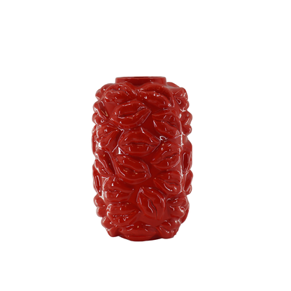 Vase Kiss Me, red - 17x17x27cm 