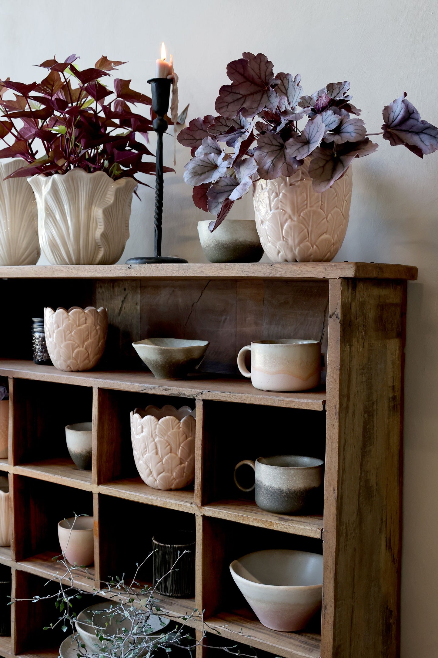 Kukkaruukku Fayence Taupe Chic Antique