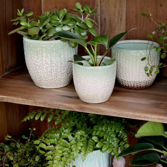 Kukkaruukku Fayence Vihreä Chic Antique