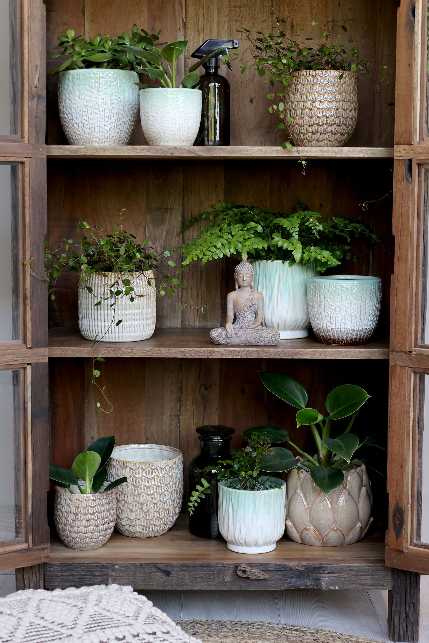 Kukkaruukku Fayence Vihreä Chic Antique